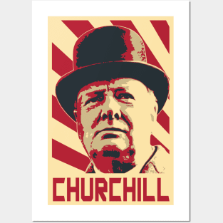 Churchill Retro Propaganda Posters and Art